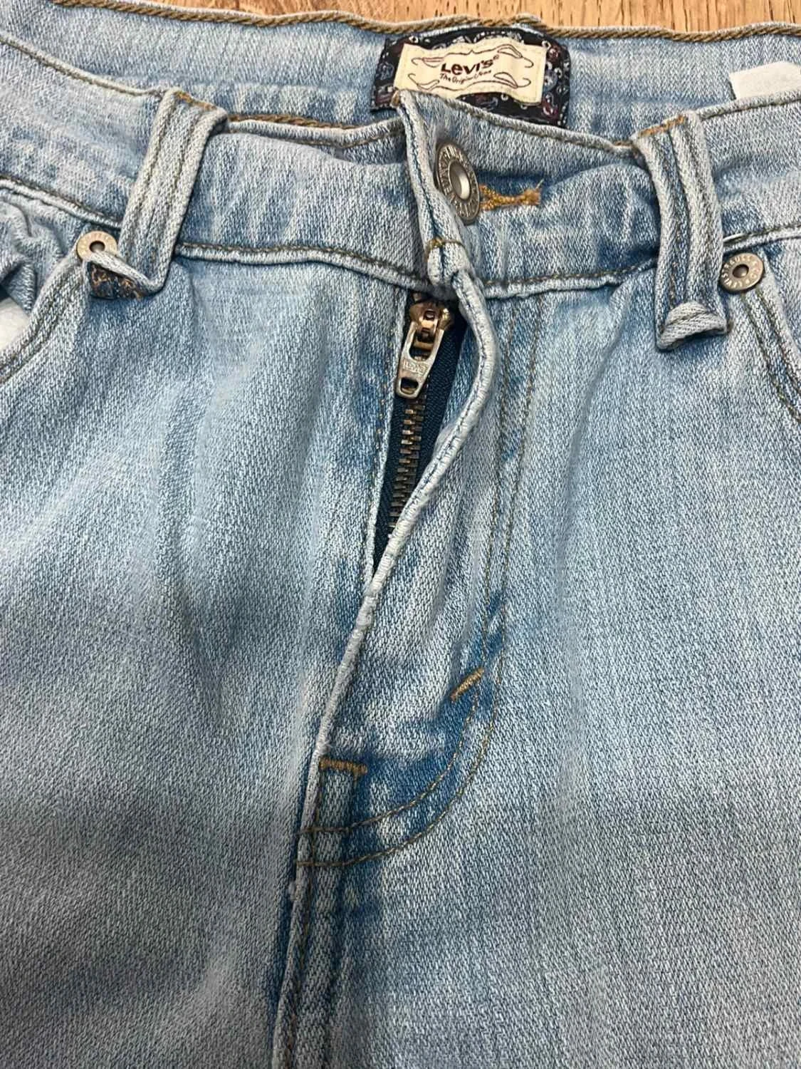 Short Levi's 515 Capri Taille 9 Vintage Coton Bleu Clair Slv 022 – photo 5